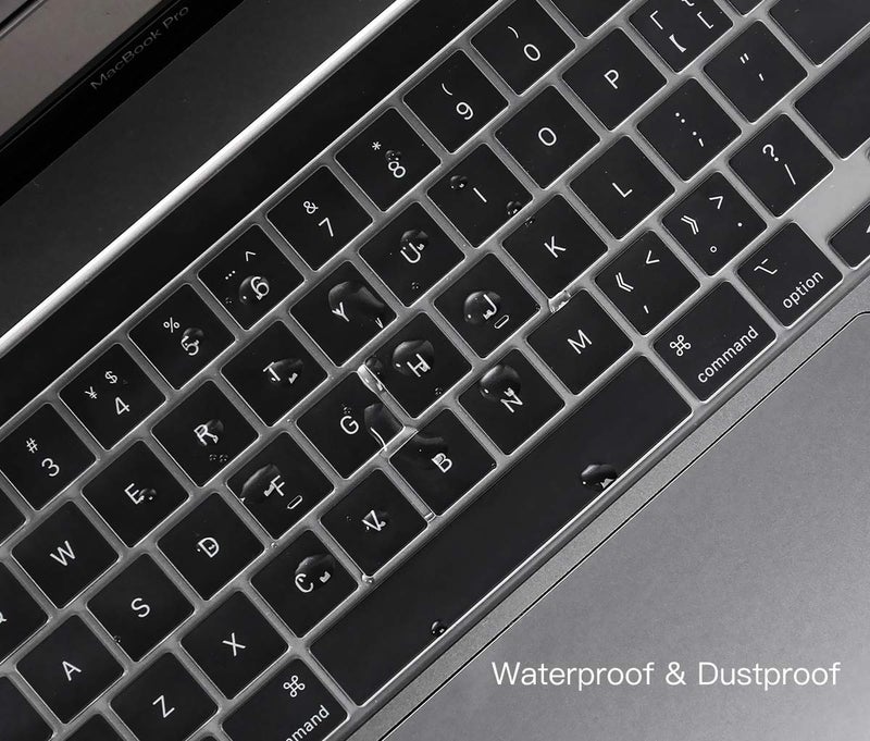 imComor Keyboard Cover Compatible with MacBook Pro 13 inch M2 A2338 2023 2022 2021 2020 M2 M1 A2338 A2289 A2251 & MacBook Pro 16 inch A2141 2020 2019 Touch Bar & Touch ID Keyboard Protector Skin Cover, Clear - Image 5